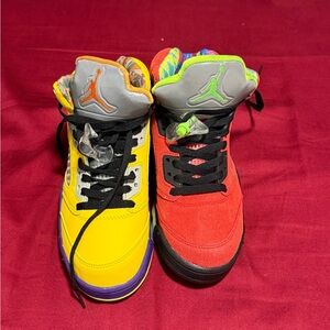 Jordan Kids Multicolor Yellow and Red Sneakers